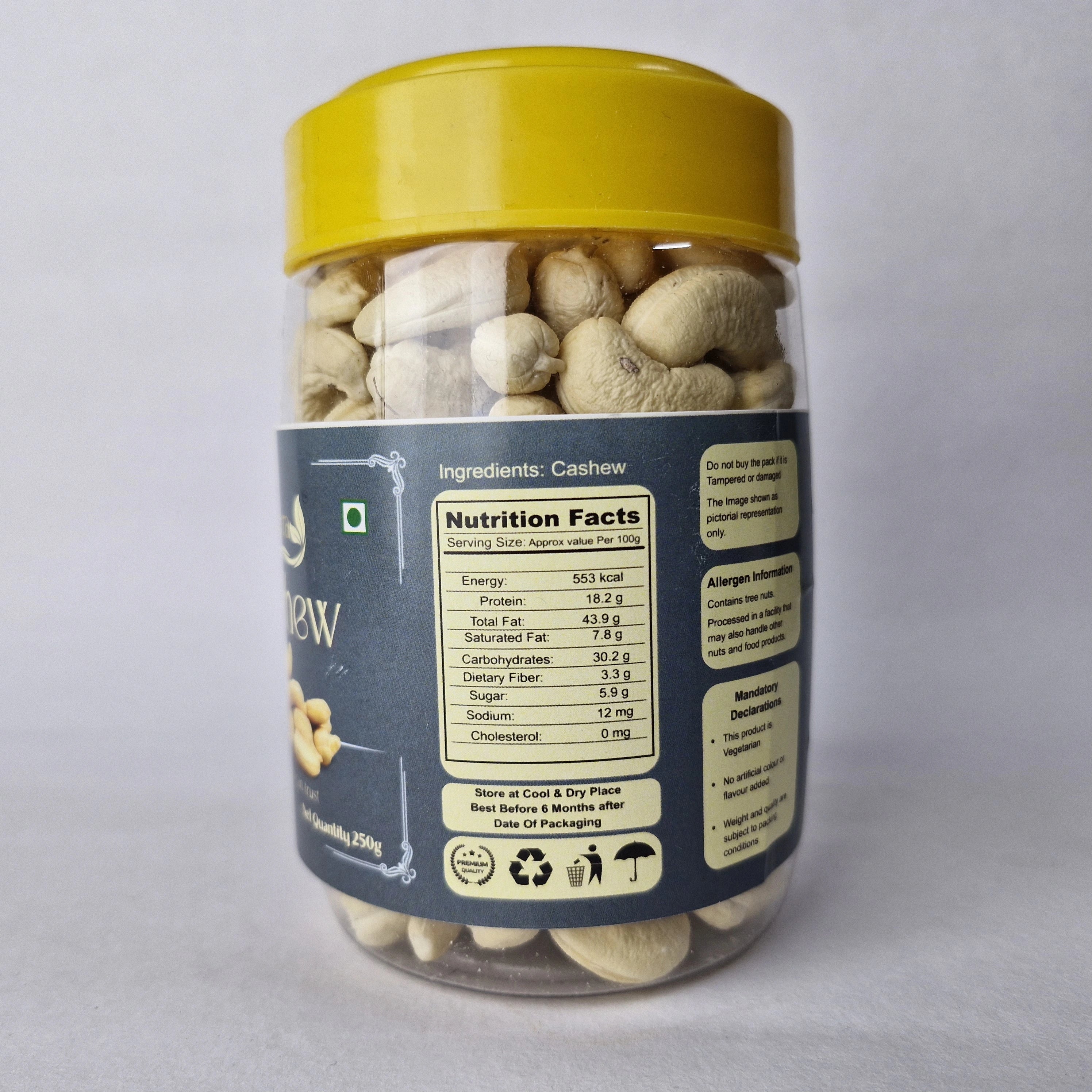 Mevra Premium Cashews 250g | 100% Natural Kaju | Rich in Healthy Fats & Protein | Crunchy Dry Fruits