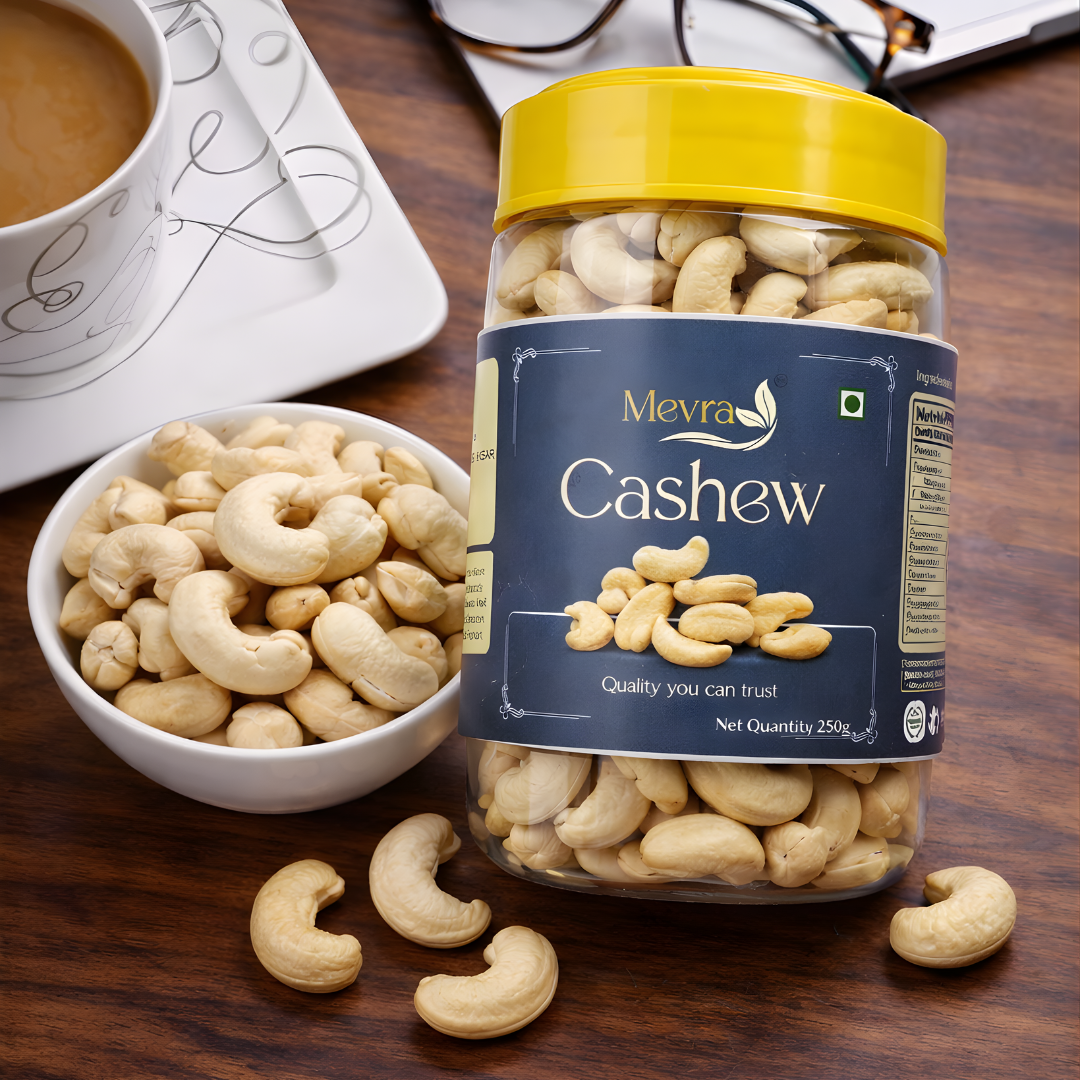 Mevra Premium Cashews 250g | 100% Natural Kaju | Rich in Healthy Fats & Protein | Crunchy Dry Fruits